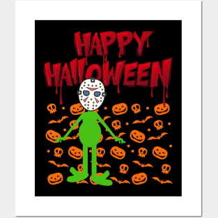 Happy Halloween Alien X Jason Posters and Art